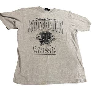 Vintage Southpole Classic T Shirt BIG Graphic Mens XL Gray Y2K Grunge Punk